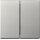 Gira Tastschalter Serien System 55 Set Edelstahl: 3295600 Wippe 2-fach + 312500 Tastschalter Serien