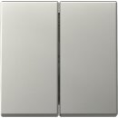 Gira Tastschalter Wechselschalter 2 fach System 55 Set Edelstahl: 3295600 Wippe 2-fach + 312800 Tastschalter Wechselschalter 2-fach