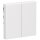 Gira Tastschalter Wechselschalter 2 fach System 55 Set Reinweiß seidenmatt: 329527 Wippe 2-fach + 312800 Tastschalter Wechselschalter 2-fach