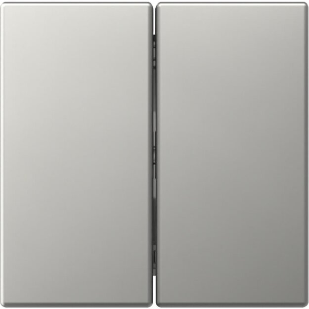 Gira Tastschalter Serien System 55 Set Edelstahl: 3495600 Wippe 2-fach gerade + 312500 Tastschalter Serien