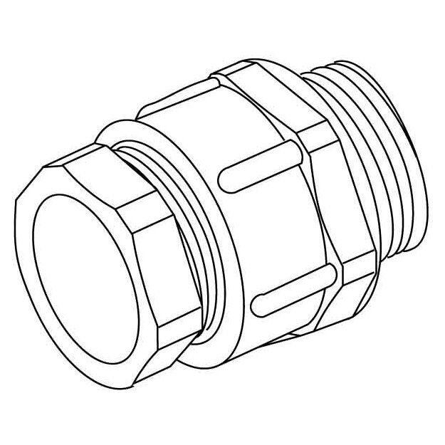 Kleinhuis 1250M5042 CONUS-Kabelverschraubung M50 für Kabel-Ø 32-40 mm Kunststoff PA RAL 7035 Lichtgrau