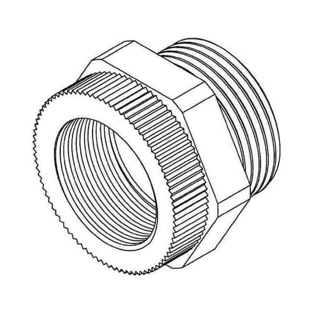 Kleinhuis 1897P11M16 Adapter Gewinde Pg 11 außen Gewinde M16 innen Kunststoff PA RAL 7035 Lichtgrau