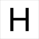 RZB 99220.003.H Buchstabe "H" Tiefschwarz