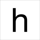 RZB 99220.003.H/K Buchstabe "h" Tiefschwarz