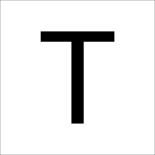 RZB 99224.003.T Buchstabe "T" Tiefschwarz