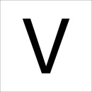RZB 99224.003.V Buchstabe "V" Tiefschwarz