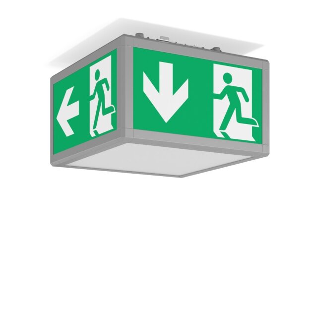RZB 672354.004 LED-Deckenleuchte Signcube IP54 6500K alu