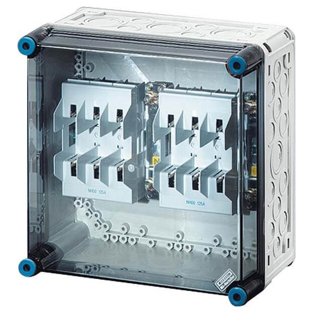 Hensel Mi4250 Mi-NH-Sicherungsgehäuse 2xNH 00 , 3polig, 125 A + PE + N