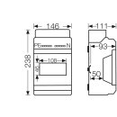 Hensel KV9106 KV 90-Automatengehäuse 6 Teilungseinheiten (6x18 mm), IP 65