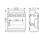 Hensel KV 9109 Kleinverteiler IP65 mit 9 Teilungseinheiten – Feuchtraum-Verteilerkasten
