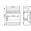 Hensel KV9109 KV 90-Automatengehäuse 9 Teilungseinheiten (9x18 mm), IP 65