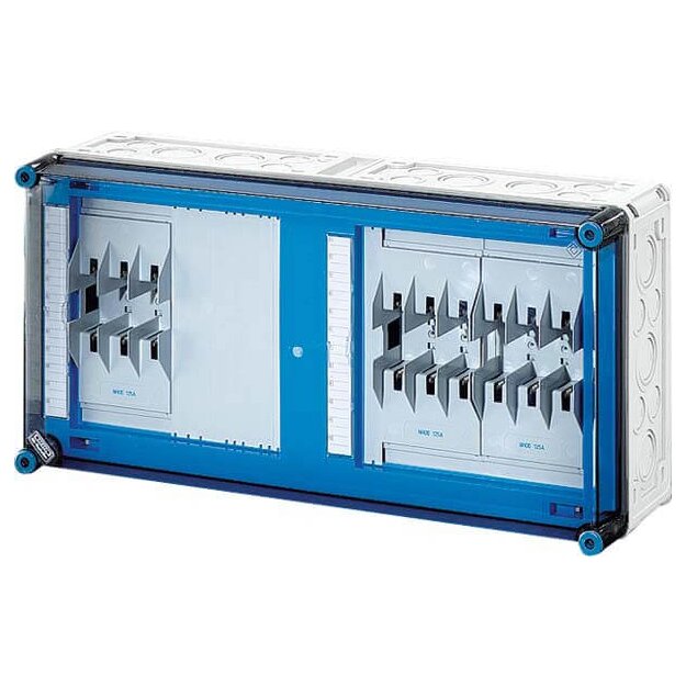 Hensel Mi6432 Mi-NH-Sicherungsgehäuse 3xNH 00, 3polig, Sammelschiene 250 A, 5polig