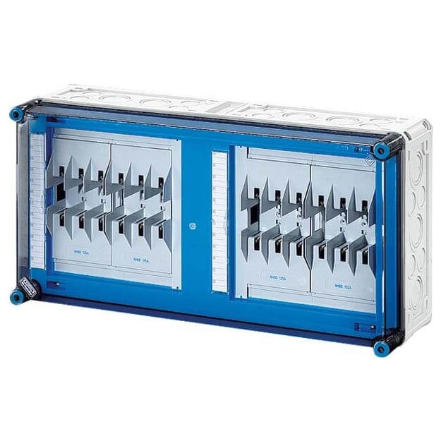 Hensel Mi6461 Mi-NH-Sicherungsgehäuse 4xNH 00, 3polig, Sammelschiene 250 A, 5polig