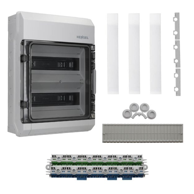 Hensel KV9224 KV 90-Automatengehäuse 24 Teilungseinheiten (2x12x18 mm) IP 65