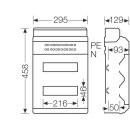 Hensel KV 9224 Kleinverteiler IP65 mit 24 Teilungseinheiten auf 2 Reihen – Feuchtraum-Verteilerkasten