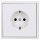 Jung Serie LS Komplett-Set Alpinweiß: LS1520WW SCHUKO Steckdose x LS981WW Rahmen 1fach