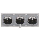 Jung Serie LS Komplett-Set Alpinweiß: 3x LS1520KIWW SCHUKO Steckdose erhöhter Berührungsschutz x LS983WW Rahmen 3fach