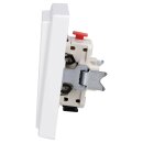 Jung Serie LS Komplett-Set Alpinweiß:  LS990WW Wippe + 506U Wippschalter Universal Einsatz + LS981WW Rahmen 1fach