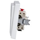 Jung Serie LS Komplett-Set Alpinweiß: LS995WW Serien Wippe + 505U Wippschalter Serie Einsatz + LS981WW Rahmen 1fach