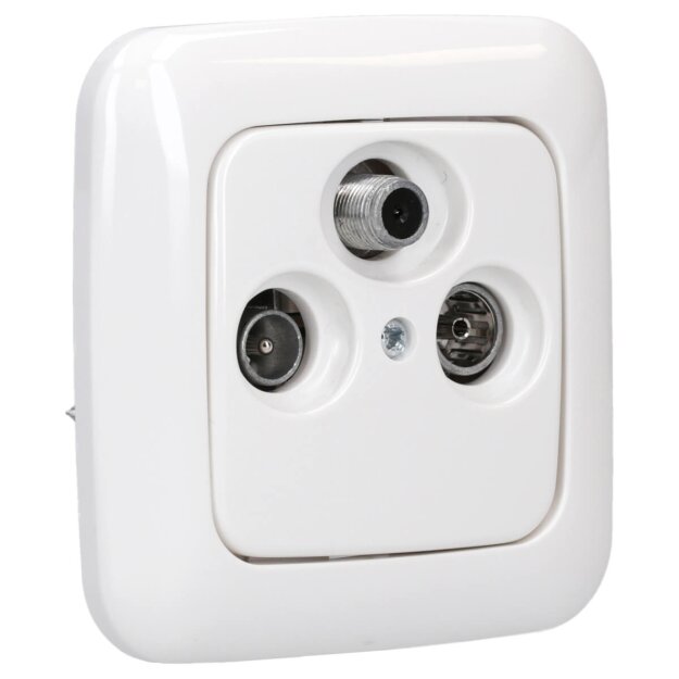 Busch-Jaeger Reflex SI Set: 1x Antennensteckdose EDA 302 F + 1x 1743-03-214 Abdeckung + 1x 2511-214 1-fach Rahmen Alpinweiß