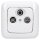 Busch-Jaeger Reflex SI Set: 1x Antennensteckdose EDA 302 F + 1x 1743-03-214 Abdeckung + 1x 2511-214 1-fach Rahmen Alpinweiß