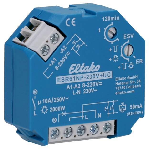 Eltako Stromstoßschalter 1S ESR61NP-230V+UC (1er)