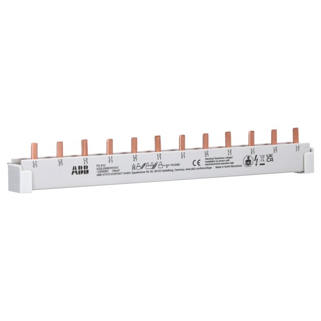 ABB PS3/12 Phasenschiene 3-Phasen 4x12P 10 mm² 2CDL230001R1012