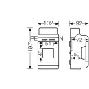 Hensel KV1503 KV 90-Automatengehäuse 3 Teilungseinheiten (3x18 mm), IP 54