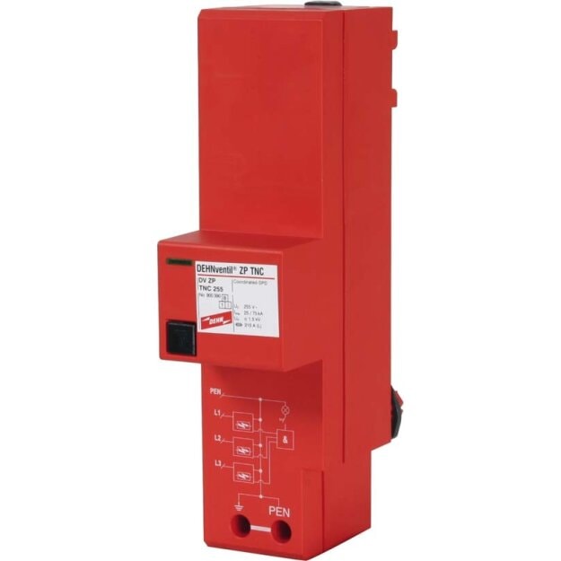 Dehn 900390 Kombiableiter Typ 1+Typ 2 DEHNventil ZP für dreiphasige TN-C-Systeme DV ZP TNC 255