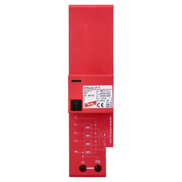 Dehn 900391 Kombiableiter Typ 1+Typ 2 DEHNventil ZP für dreiphasige TT und TN-S-Systeme DV ZP TT 255