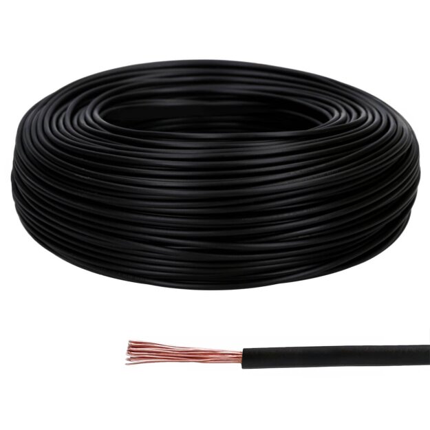 Aderleitung flexibel H07V-K 1,5 mm² schwarz 100 Meter