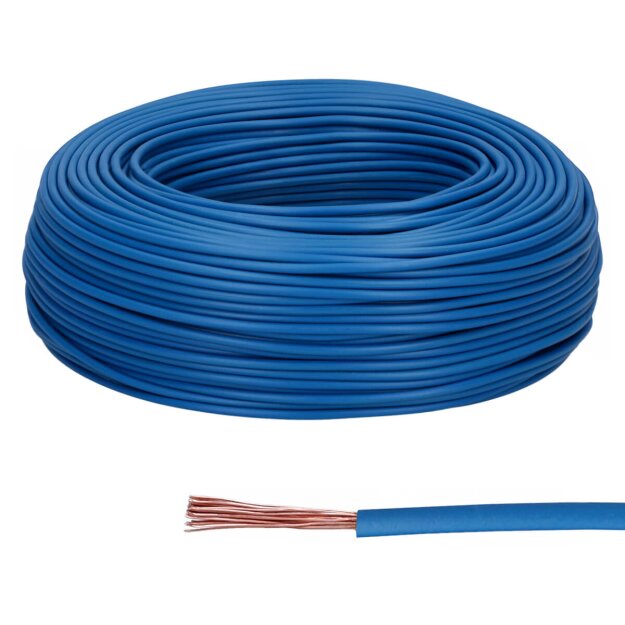 Aderleitung flexibel H07V-K 1,5 mm² blau 100 Meter