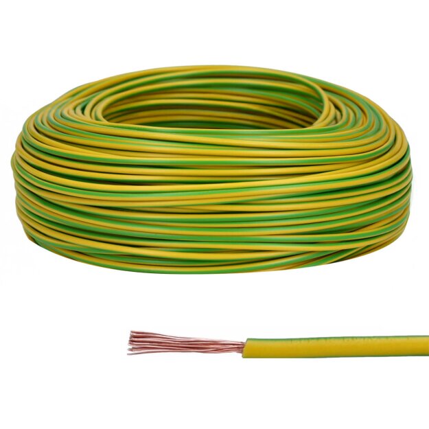Aderleitung flexibel H07V-K 1,5 mm² gelb-grün 100 Meter