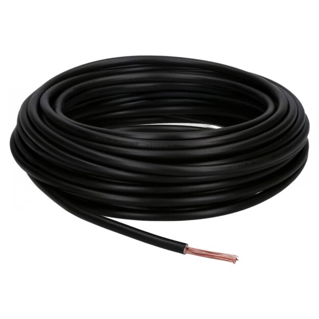 Aderleitung flexibel H07V-K 6 mm² schwarz 10 Meter