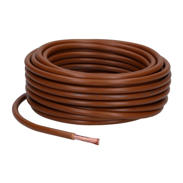 Aderleitung flexibel H07V-K 10 mm² braun 10 Meter