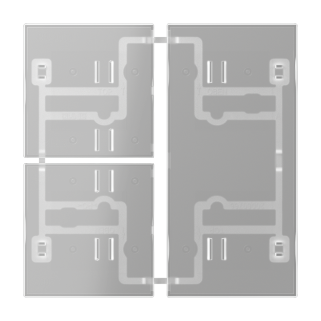Jung 403TSAT Tastensatz 3fach F40 transparent