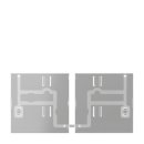 Jung 4093TSAT Tastensatz 3fach F40 transparent