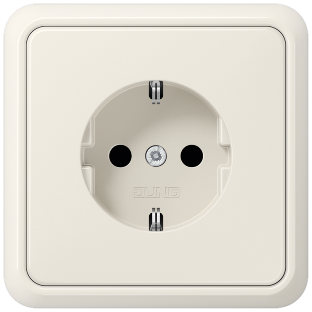 Jung 51520 SCHUKO-Steckdose 16 A 250 V ~ mit Rahmen Duroplast Serie CD weiß