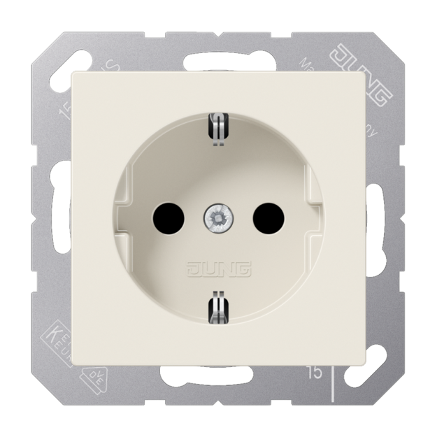 Jung A1521BF SCHUKO-Steckdose 16 A 250 V ~ Schraubklemmen Thermoplast Serie AS weiß