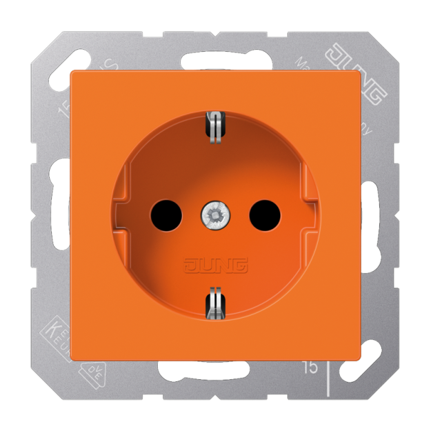 Jung A1521BFO SCHUKO-Steckdose 16 A 250 V ~ Schraubklemmen Thermoplast Serie AS/A orange