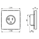 Jung AL2521-20D Steckdose US-Norm NEMA 20 A 125 V ~...