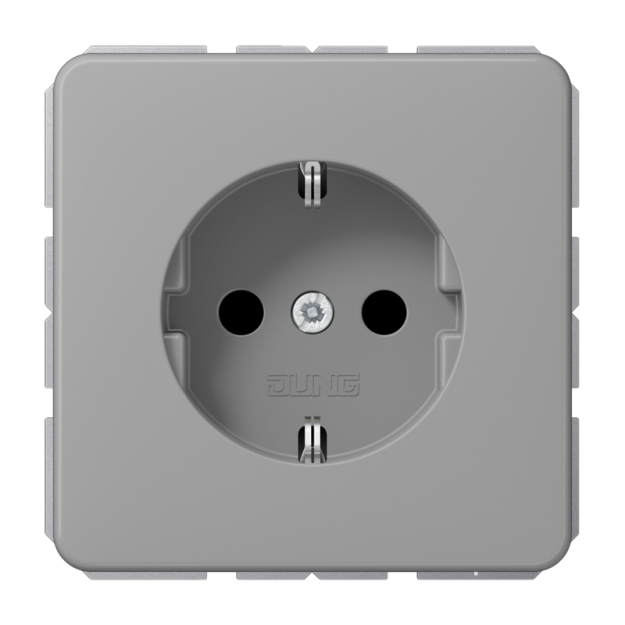 Jung CD1521BFGR SCHUKO-Steckdose 16 A 250 V ~ Schraubklemmen Thermoplast Serie CD grau