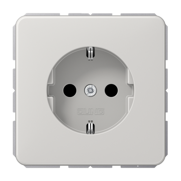 Jung CD1521BFLG SCHUKO-Steckdose 16 A 250 V ~ Schraubklemmen Thermoplast Serie CD lichtgrau