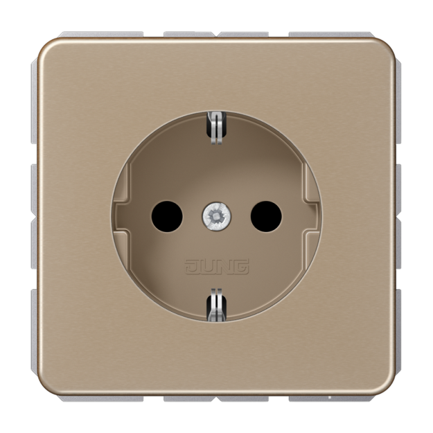 Jung CD1521GB SCHUKO-Steckdose 16 A 250 V ~ Schraubklemmen Aluminium eloxiert Serie CD gold-bronze
