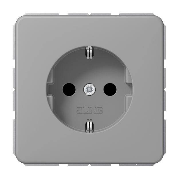 Jung CD1521GR SCHUKO-Steckdose 16 A 250 V ~ Schraubklemmen Duroplast Serie CD grau