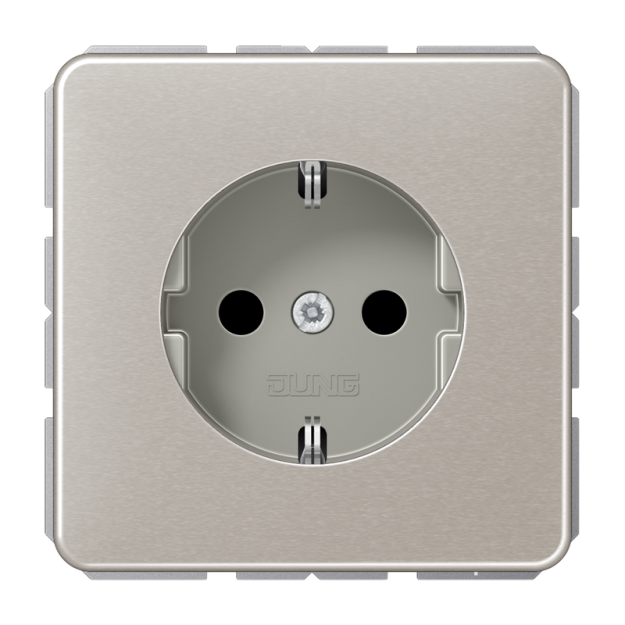 Jung CD1521PT SCHUKO-Steckdose 16 A 250 V ~ Schraubklemmen Aluminium eloxiert Serie CD platin