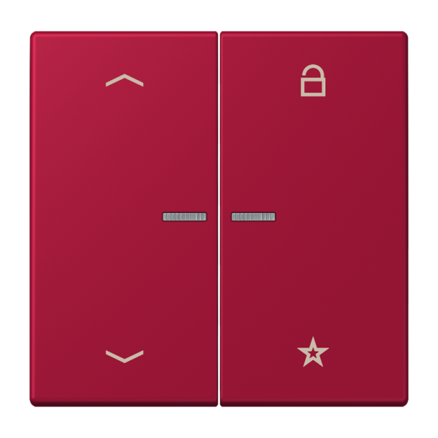 Jung FMLC1701P229 eNet Taster Universal 1fach mit Pfeilsymbolen Duroplast lackiert Serie LS rouge carmin
