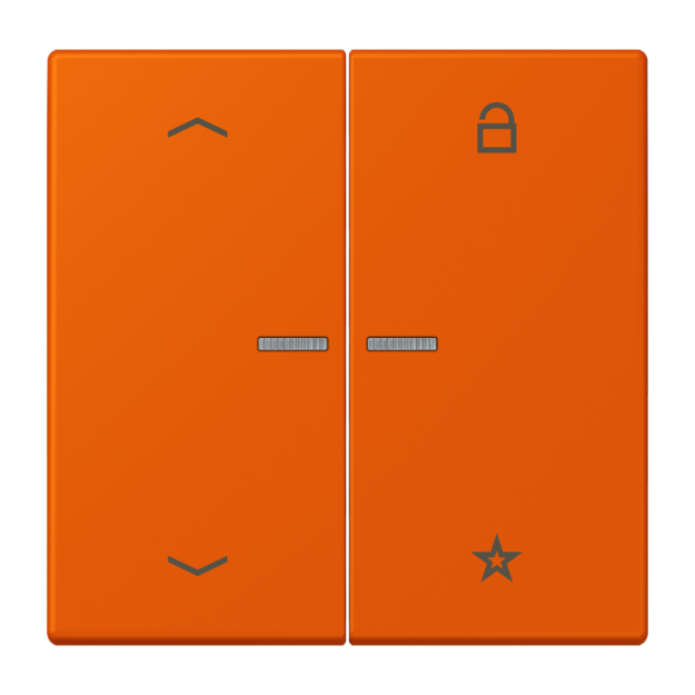 Jung FMLC1701P260 eNet Taster Universal 1fach mit Pfeilsymbolen Duroplast lackiert Serie LS orange vif