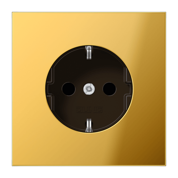 Jung GO1521 SCHUKO-Steckdose 16 A 250 V ~ Schraubklemmen Metall goldfarben PVD-beschichtet Serie LS goldfarben