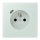 Jung LC1520F-18C215 Steckdose französisch/belgisches System 16 A 250 V ~ mit USB-Ladegerät 1 x Typ C SAFETY+ Serie LS céruléen pâle